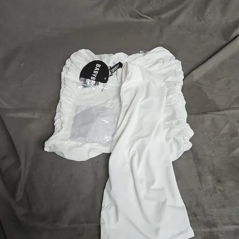 BABYBOO SANNE MINI SKIRT IN WHITE SIZE XS