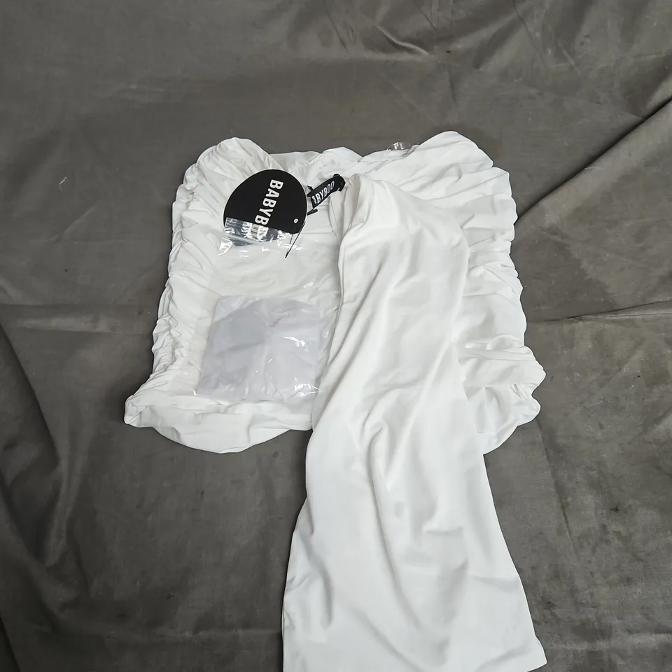 BABYBOO SANNE MINI SKIRT IN WHITE SIZE XS