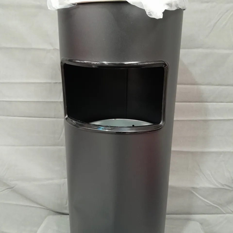 BOXED UNBRANDED DURABLE METAL WASTE BIN W. ASHTRAY