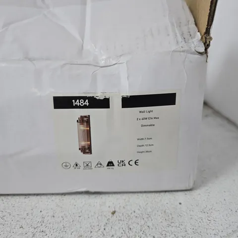 WALL LIGHT β 2 X 40W E14 MAX, DIMMABLE, BOXED (MODEL 1484)