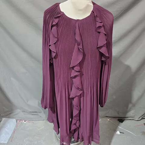 PHASE EIGHT LAYLA SWING DRESS IN BURGUNDY - UK 14