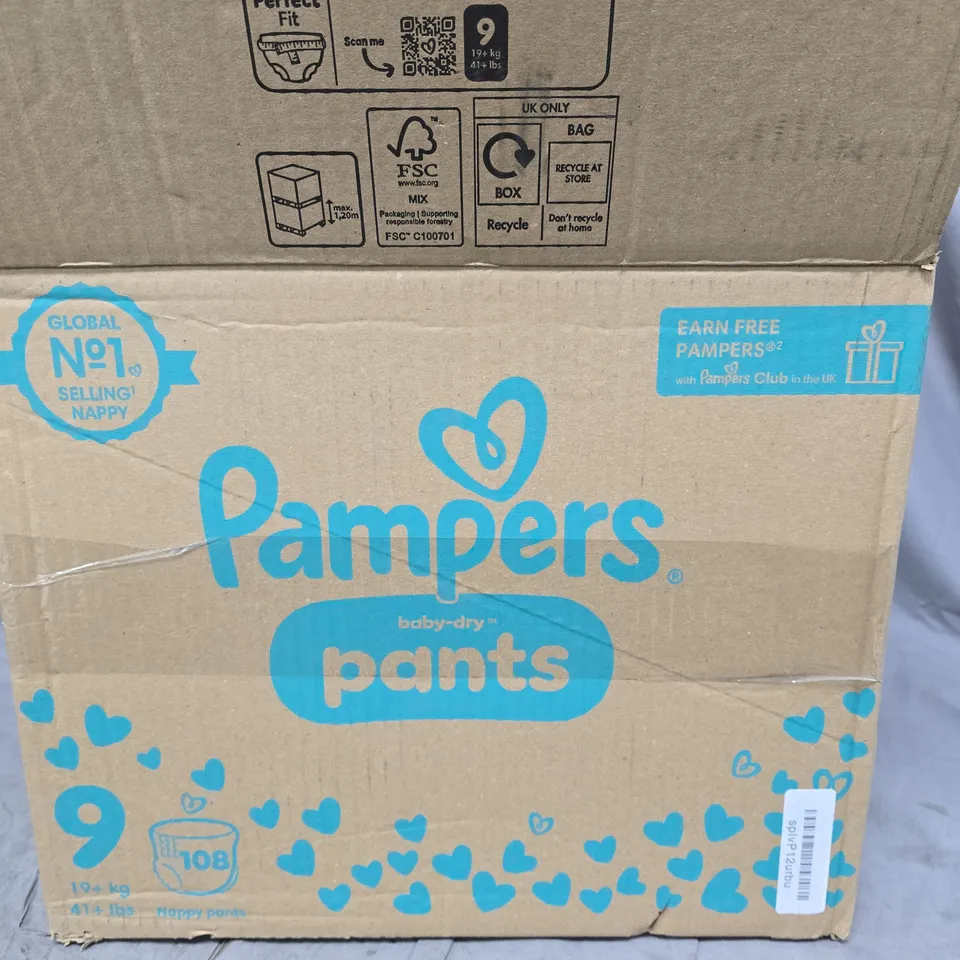 3 X PAMPERS BABY-DRY NAPPY PANTS – SIZE 9 - 36 NAPPIES PER PACK 
