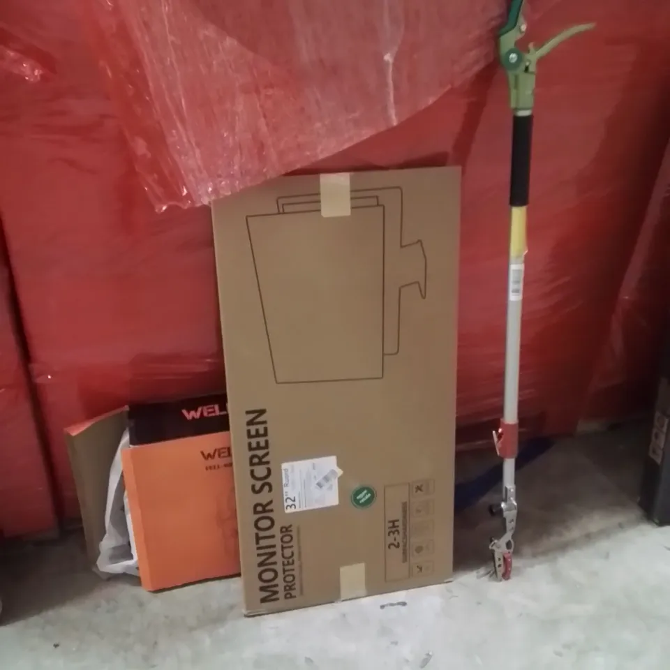 PALLET OF ASSORTED HOUSEHOLD GOODS AND PRODUCTS TO INCLUDE;LITTER PICKER,MONITOR SCREEN PROTECTOR,TOOL BAG