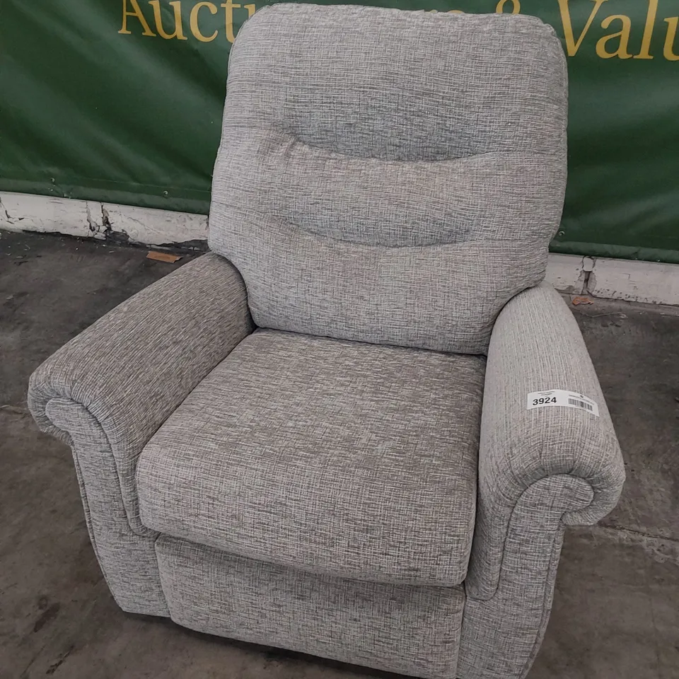 QUALITY BRITISH DESIGNER G PLAN HOLMES SMALL ARMCHAIR FARROW MIST FABRIC 