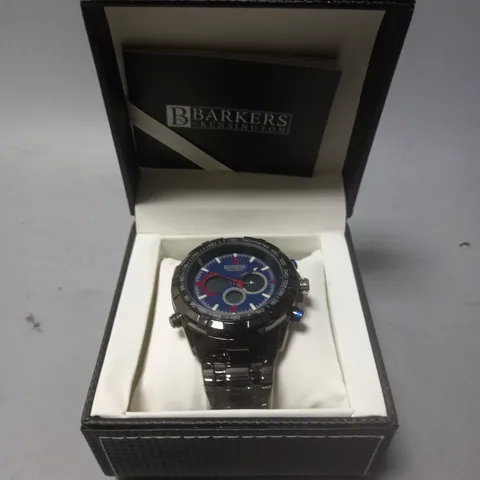 BARKERS OF KENSINGTON MEGA SPORT BLUE DIAL WATCH 