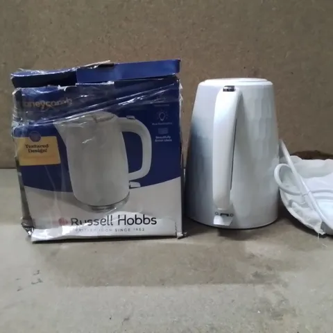 BOXED RUSSELL HOBBS HONEYCOMB WHITE KETTLE 