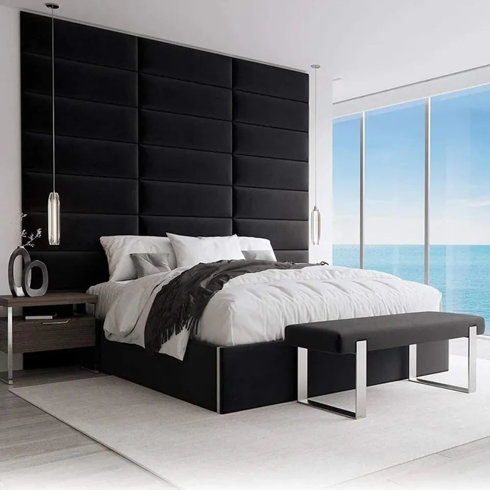 BOXED VALMAR EMPEROR UPHOLSTERED HEADBOARD  PANELS IN GREY X 4 