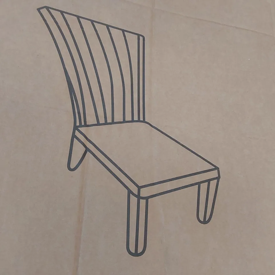 BOXED SET OF 2 DESIGNER FAUX LEATHER DINING CHAIRS