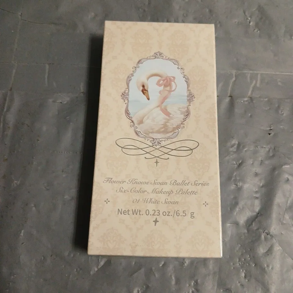 SEALED FLOWER KNOWS SWAN BALLET SERIES SIX COLOUR MAKEUP PALETTE IN 01 WHITE SWAN