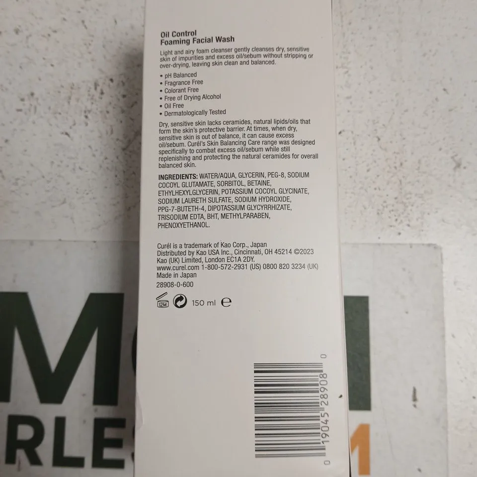 CURÉL OIL CONTROL FOAMING FACIAL WASH – 150 ML