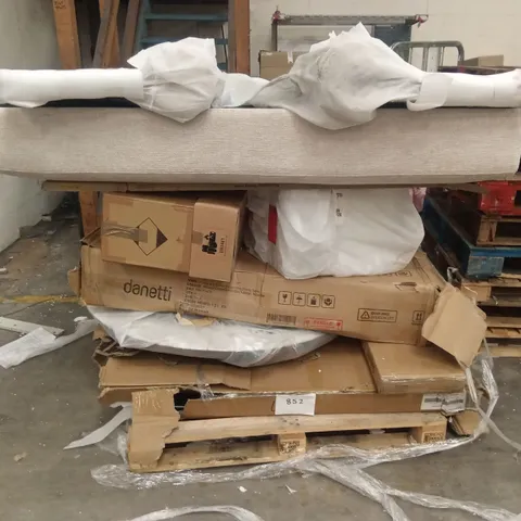 PALLET OF ASSORTED INCOMPLETE DANETTI FURNITURE PARTS AND PIECES