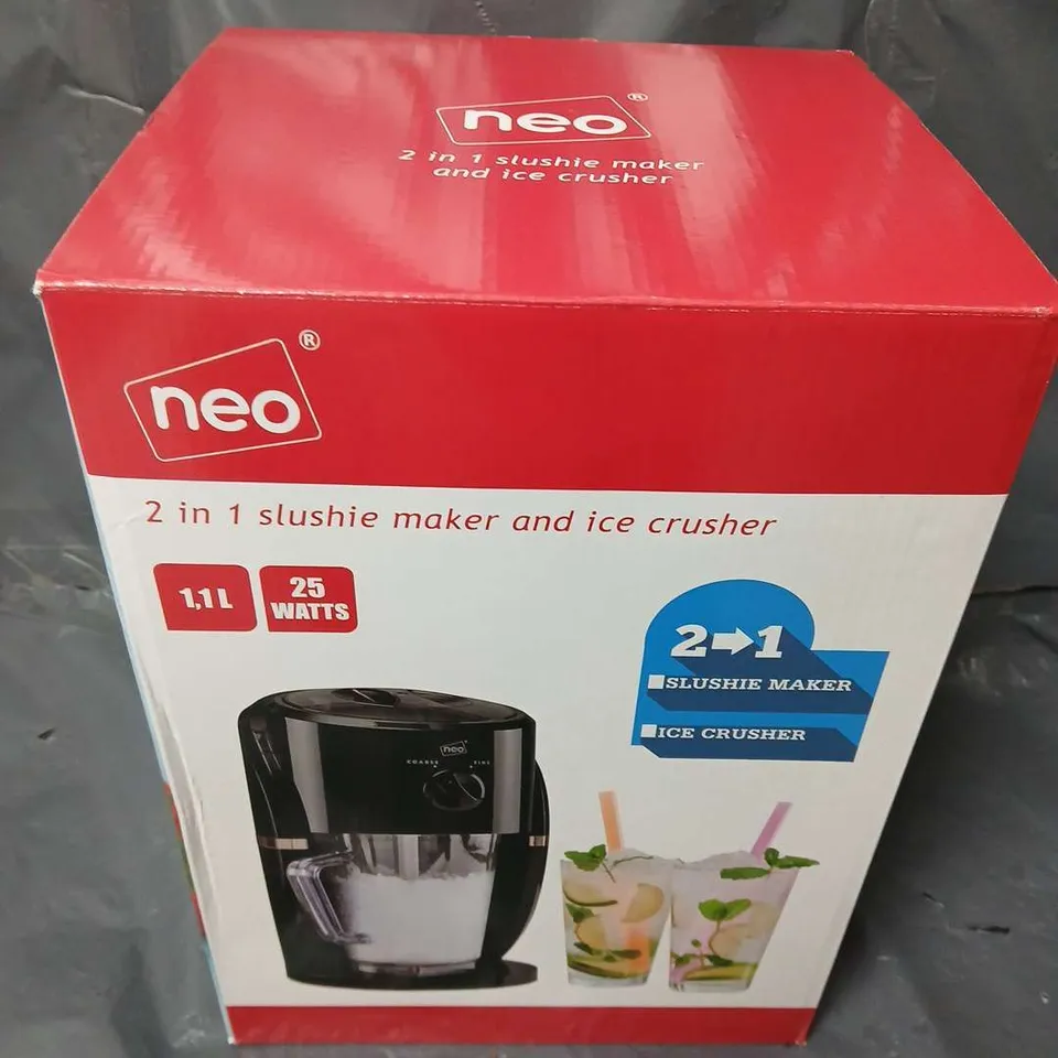 BOXED NEO 2 IN 1 SLUSHIE MAKER AND ICE CRUSHER