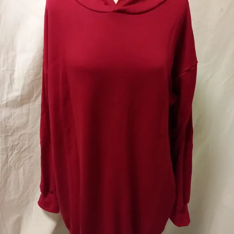 AUXO WINE RED HOODED JUMPER - SIZE XXL