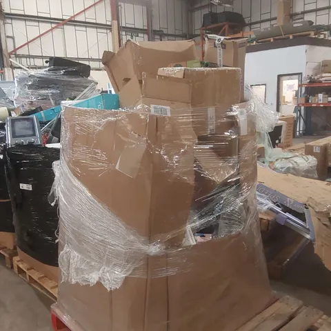 PALLET CONTAINING A VERY LARGE QUANTITY OF ASSORTED ITEMS INCLUDING: INFLATABLE SOFA, EXPANDING GARDEN HOSE, ELECTRIC SHOWER, PEDI ROLLER ECT