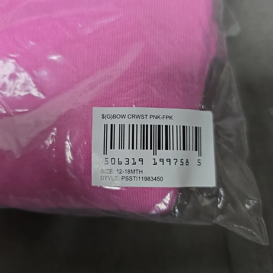 PINK SODA KIDS' SWEATSHIRT – PINK, 12-18 MONTHS