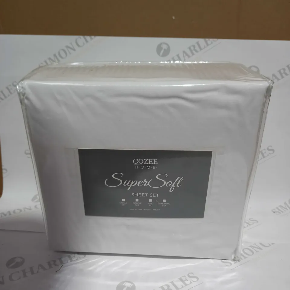 COZEE HOME SUPERSOFT SHEET SET - SUPERKING
