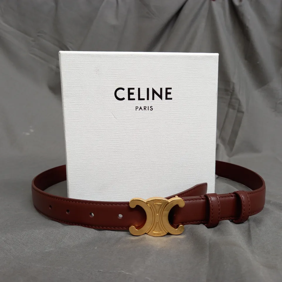BOXED CELINE PARIS BROWN BELT 
