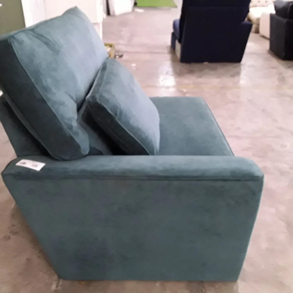 QUALITY DESIGNER SOFA RHF SECTION - TEAL FABRIC