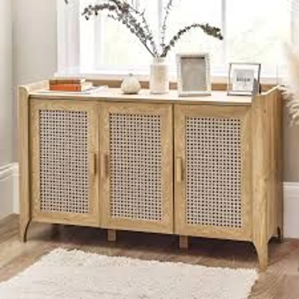 BOXED JULIAN BOWEN SYDNEY 3 DOOR SIDEBOARD - OAK (1 BOX)