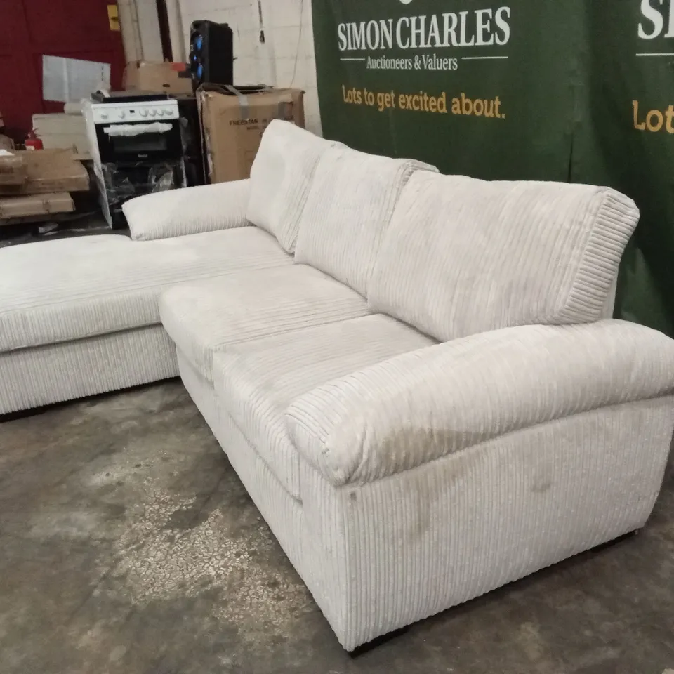 AMALFI STANDARD BACK FABRIC RIGHT HAND 3 SEATER CHAISE SOFA RRP £899
