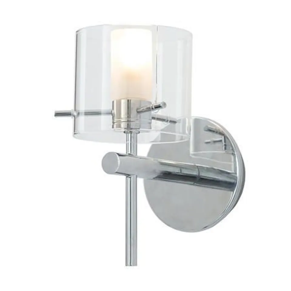 BOXED FORUM ROUND WALL LIGHT CHROME