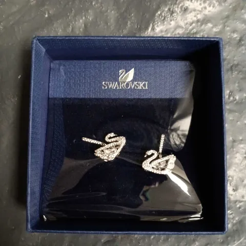 SWAROVSKI CRYSTAL EARRINGS IN BLUE PRESENTATION BOX