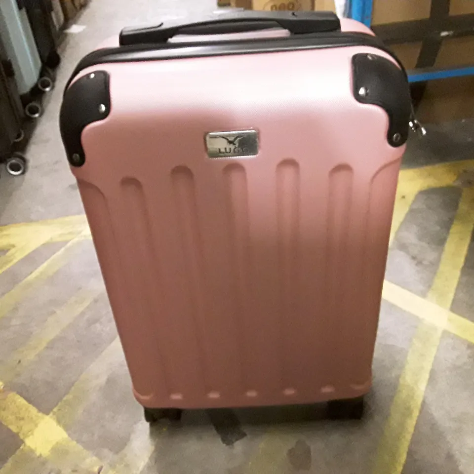 UNBOXED KEPLIN LUGG SMALL SIZE TRAVEL LUGGAGE WITH WHEELS SECURE LOCK SYSTEM PINK COLOUR