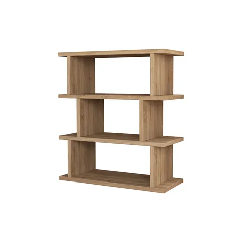BOXED TOTEM MODERN SIDE END TABLE MULTIPURPOSE WITH CREATIVENESS H 60CM IN OAK