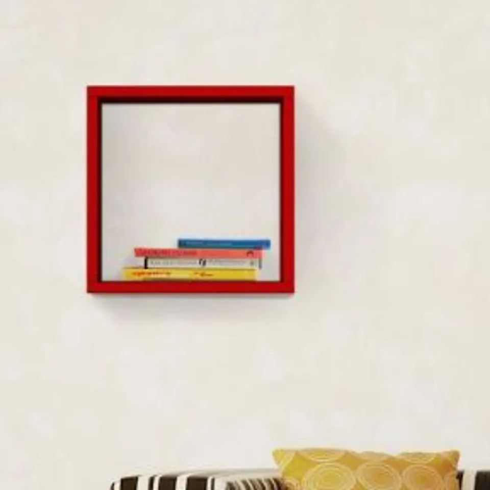 BRAND NEW BOXED RED CUBE SHELVING UNIT