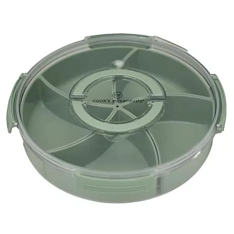COOKS ESSENTIALS TURNTABLE DIVIDER LOCK TRAY