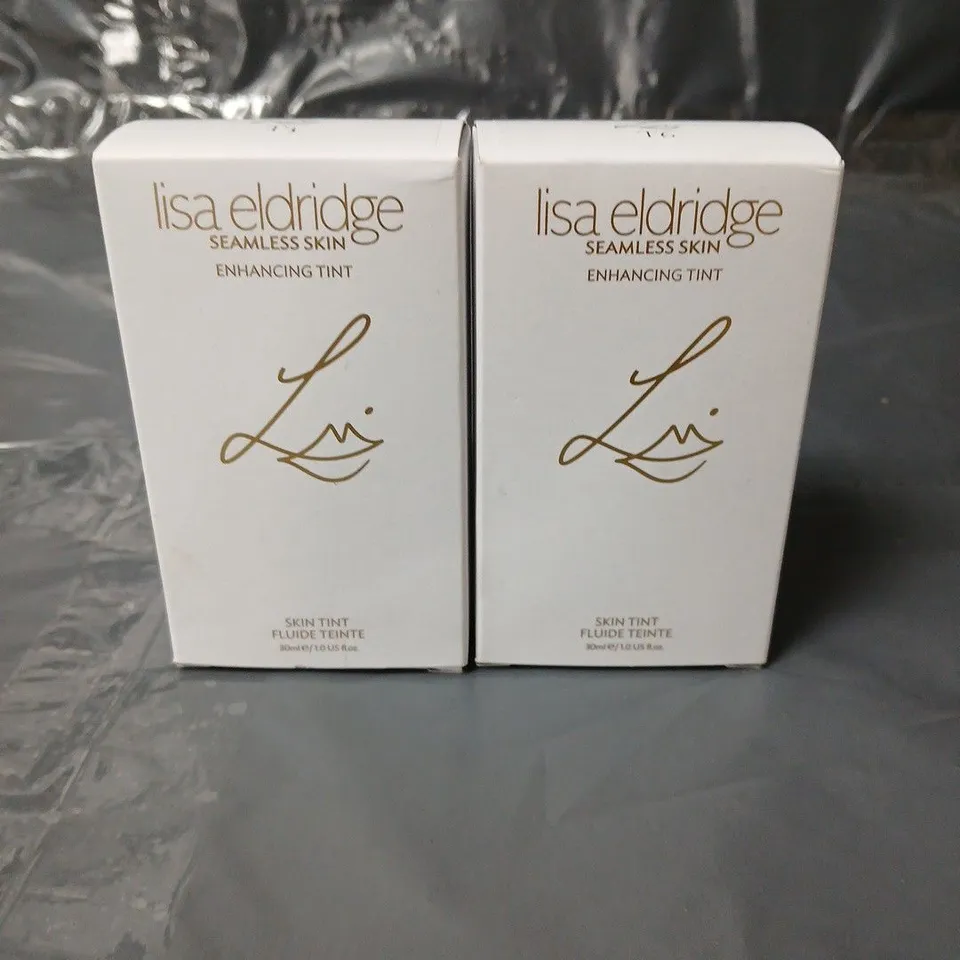 LOT OF 2 LISA ELDRIDGE SEAMLESS SKIN ENHANCING TINE - SHADES T3 AND T6 - 30ML