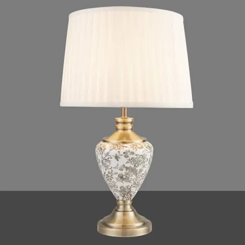 BOXED BOSTROM 57CM CLASSIC TOILE DE JOUY VINTAGE STYLE TABLE LAMP (1 BOX)