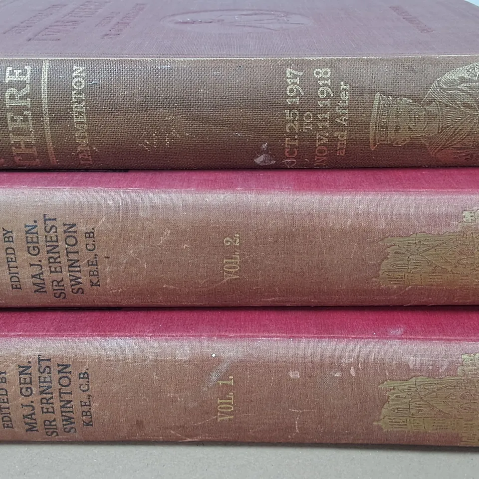 LOT OF 3 VINTAGE WAR BOOKS TO INCLUDE TWENTY YEARS AFTER THE BATTLEFIELD OF 1914-18 THEN AND NOW VOL 1&2 AND THE GREAT WARI WAS THERE VOLUME 3