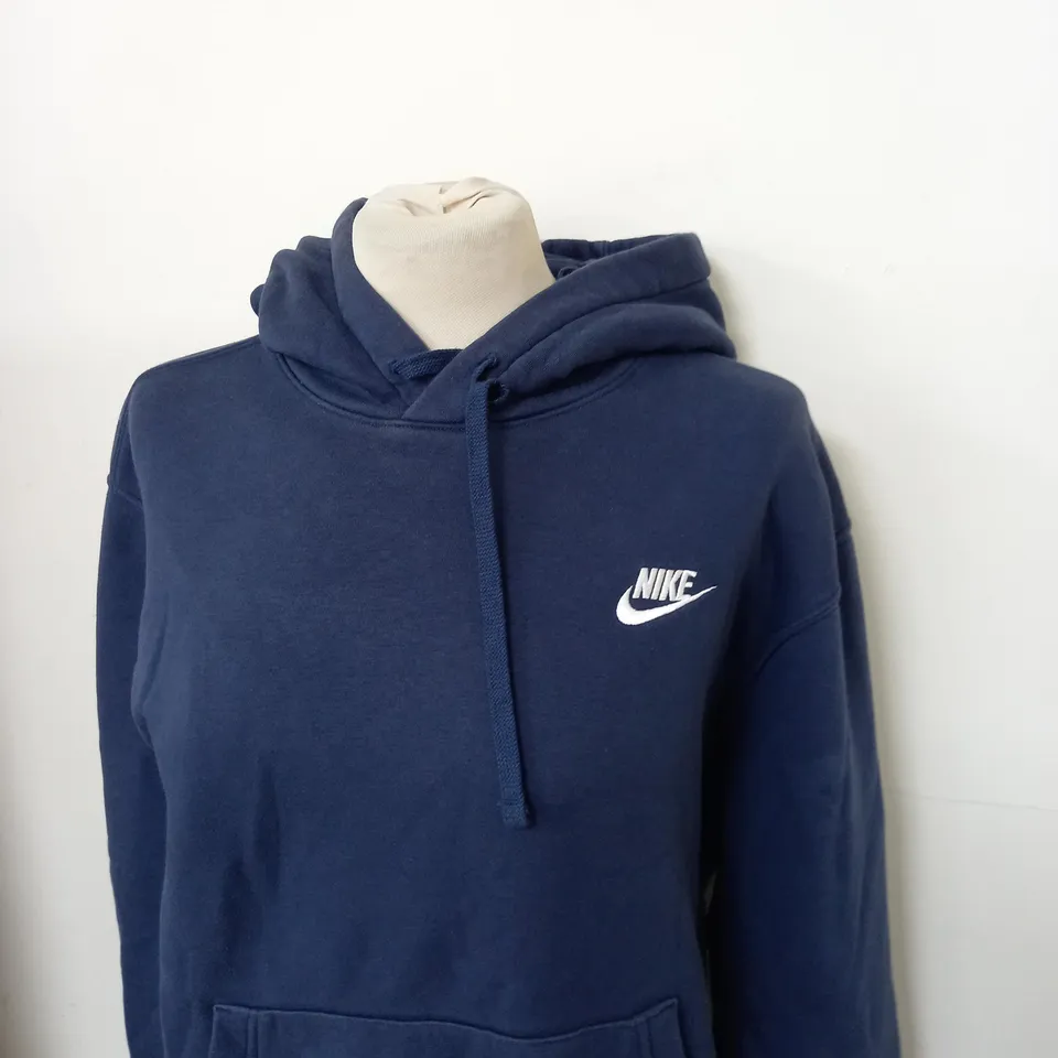 NIKE LOGO NAVY BLUE HOODIE SIZE M