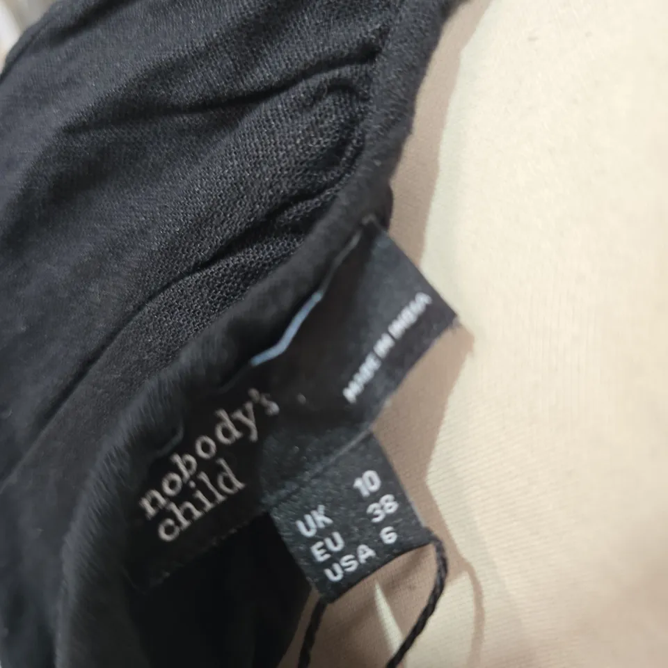 NOBODY'S CHILD SLEEVELESS BLACK TOP – UK 10 (EU 36, USA 5)