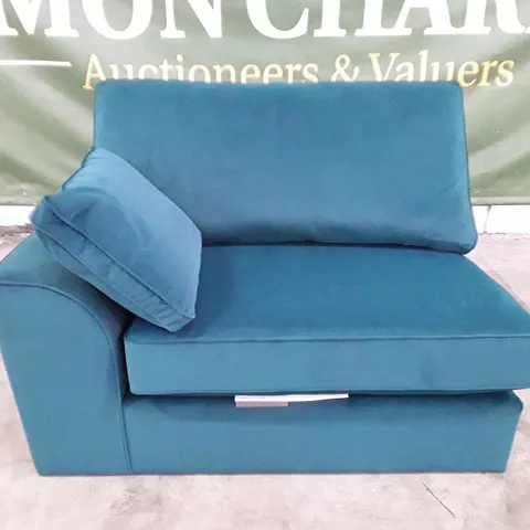 QUALITY DESIGNER STAMFORD SOFA LHF SECTION - TEAL FABRIC