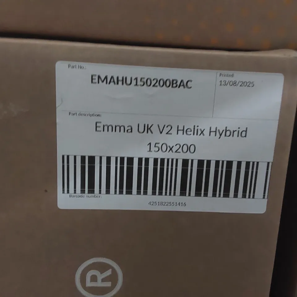 BRAND NEW BOXED EMMA UK V2 HELIX HYBRID 150 x 200 KING SIZE MATTRESS 