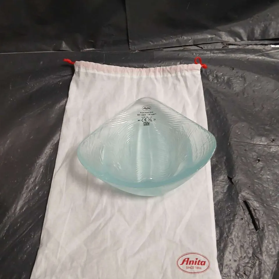 ANITA SILICONE SWIM BREAST FORM IN PURE FRESH BLUE SIZE 8/95