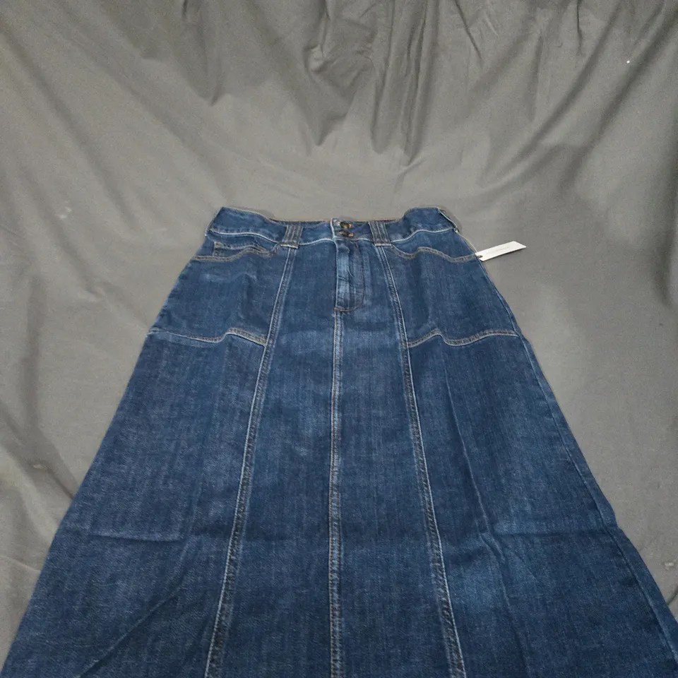 ANTHROPOLOGIE SLIT DENIM SKIRT SIZE 14