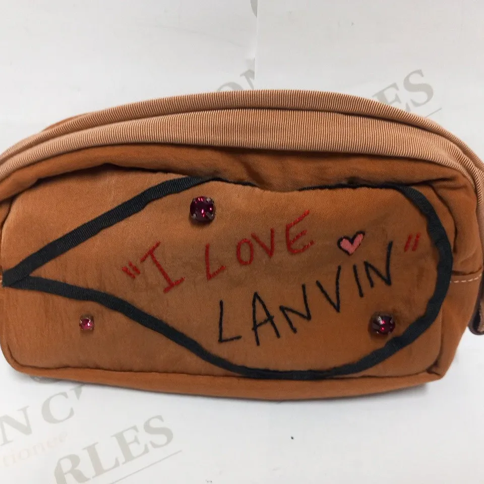 LANVIN 'I LOVE LANVIN' LARGE ALBER EMBROIDERY CASE