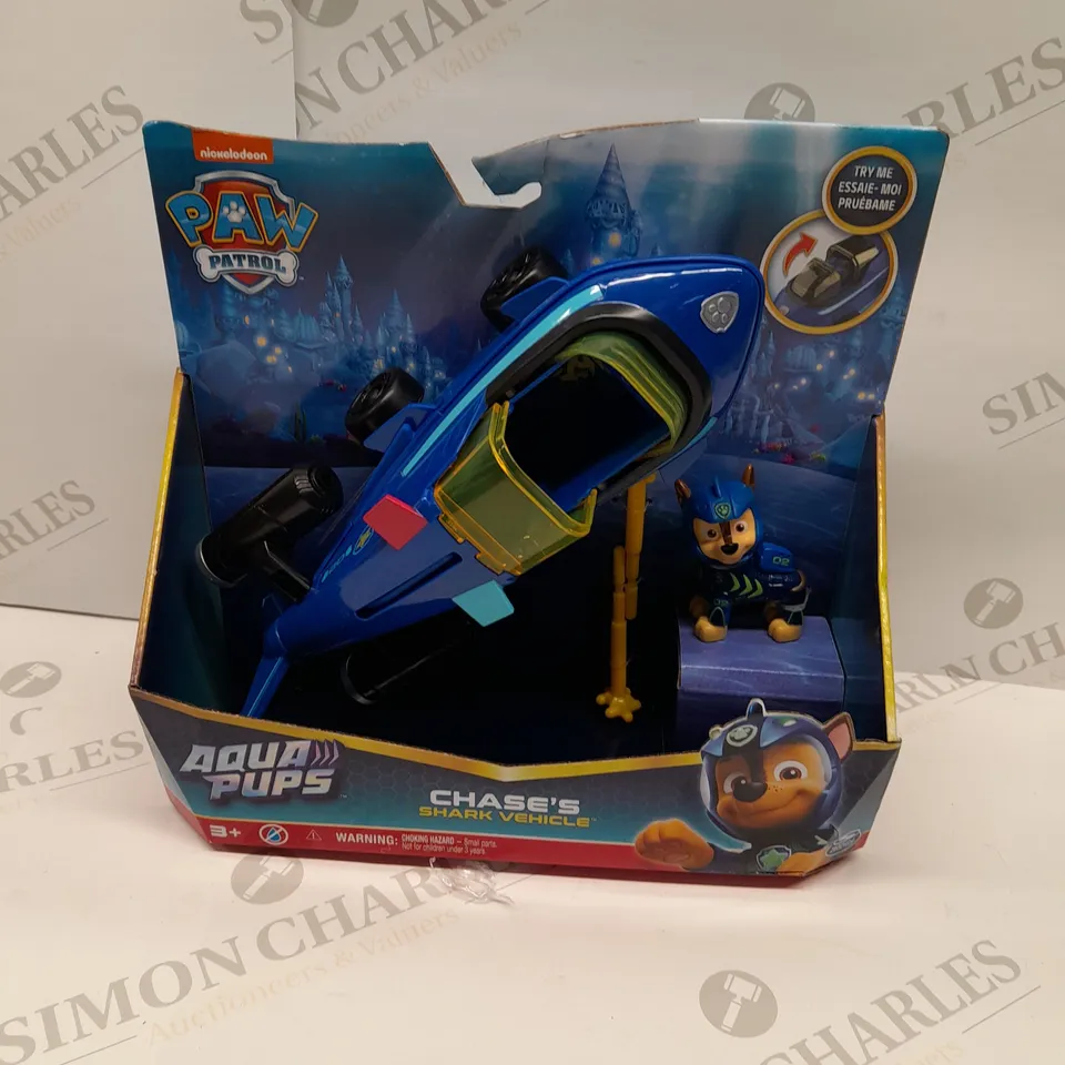 BRAND NEW BOXED PAW PATROL AQUA PUPS CHASE'S SHARK VEHICLE