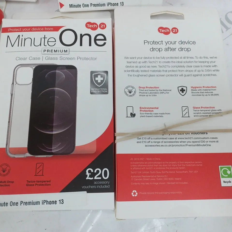 LOT OF 10 TECH 21 MINUTE ONE PREMIUM PHONE CASES FOR IPHONE 13