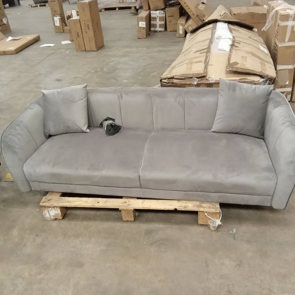 LOREN 3 SEATER SOFA, GREY CLASSIC VELVET