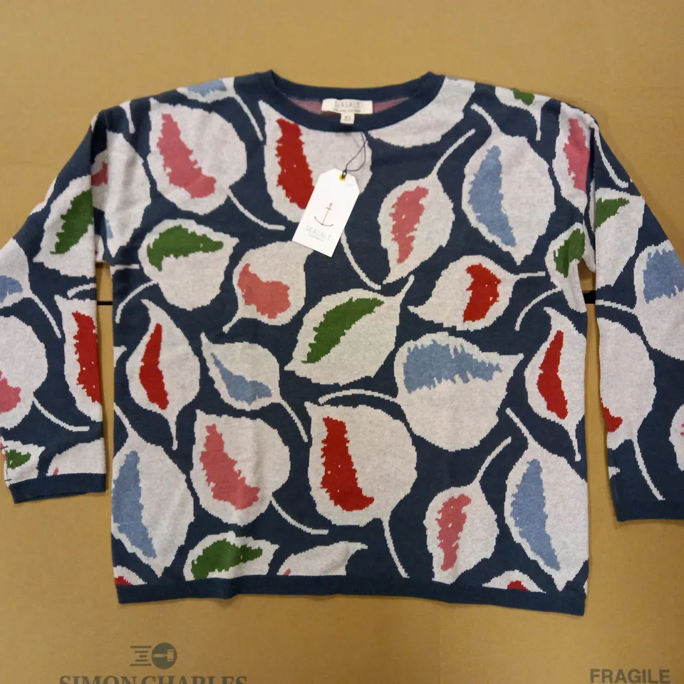 BRAND NEW SEA SALT OPTIMIST VINTAGE LEAF JUNIPER JUMPER UK SIZE 14