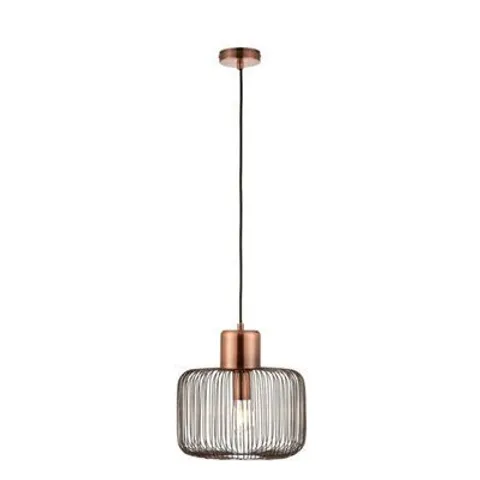 BOXED LUMINOSA NICOLA 1 LIGHT CEILING WIRE PENDANT ANTIQUE COPPER, E27