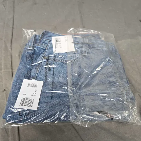 RELAXED STRAIGHT LEG DENIM JEANS SIZE 14XS