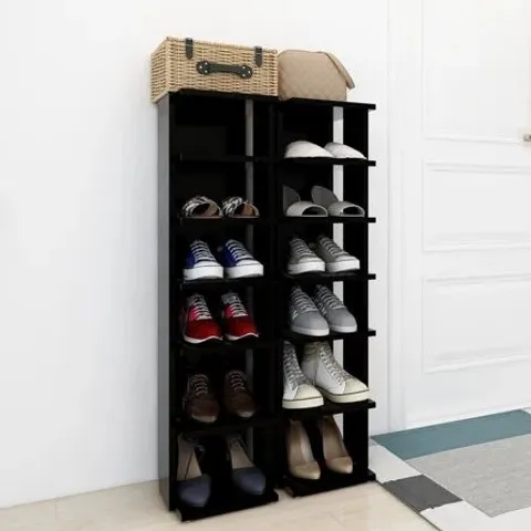 BOXED 12 PAIR SHOE STORAGE RACK