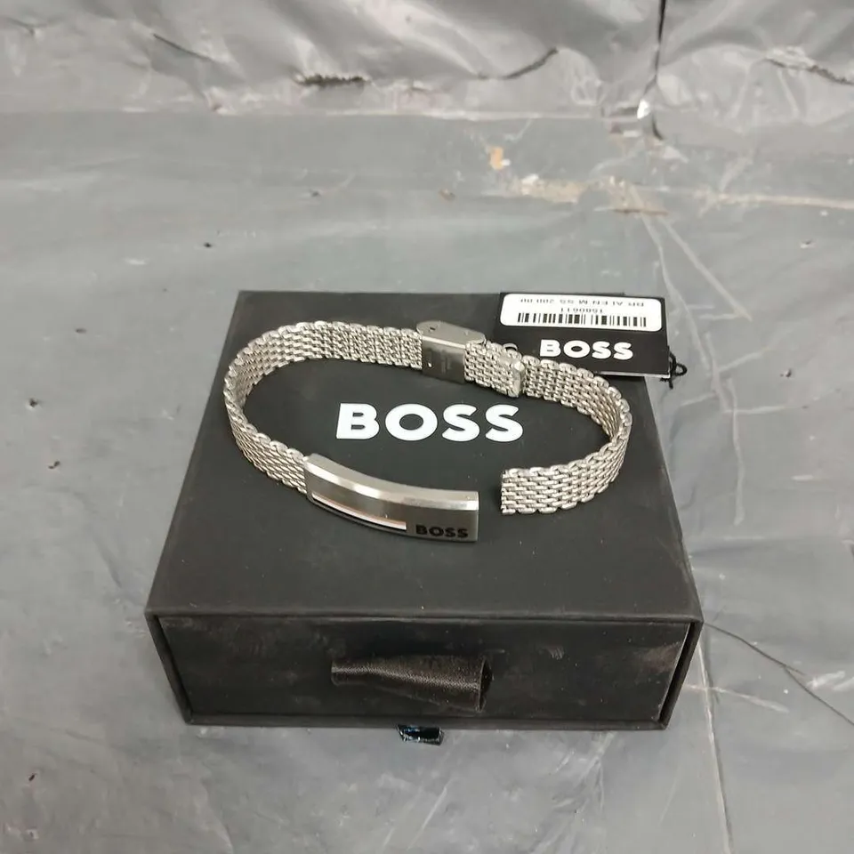 BOXED BOSS STAINLESS STEEL ALEN MESH BRACELET