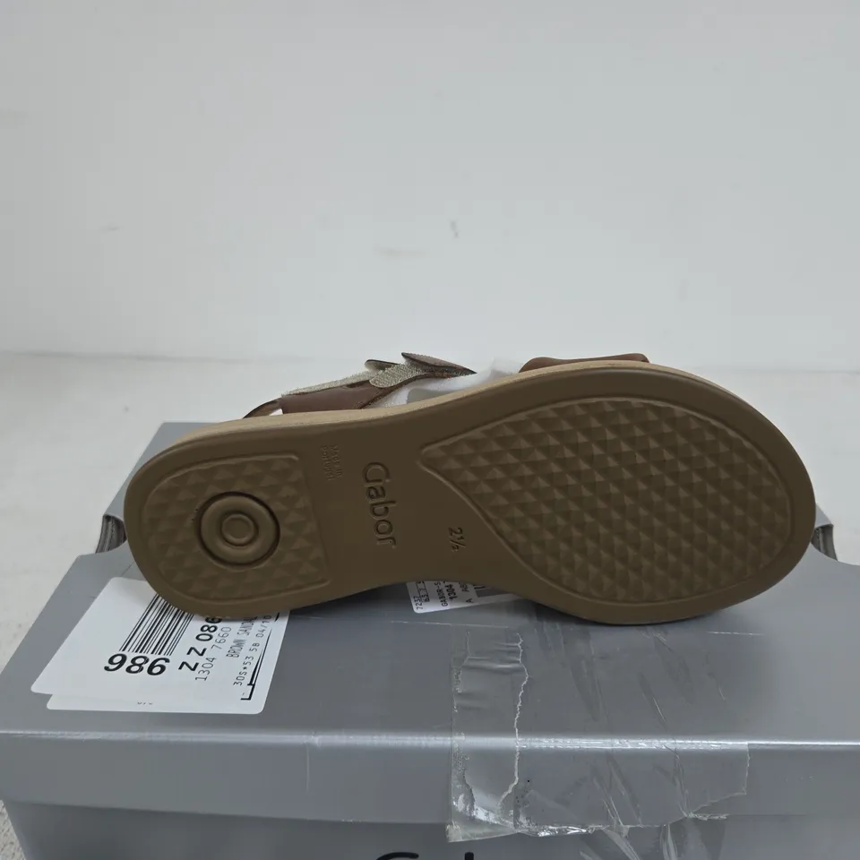 GABOR BROWN SANDAL UK 2.5 BOXED