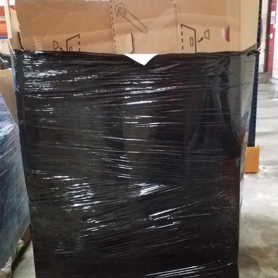 PALLET CONTAINING ASSORTED PRODUCTS INCLUDING TOILET SEAT, BED SIDE NIGHTSTAND, STRIP LIGHT FIXTURE, FLOOR COAT RACK, MATTRESS TOPPER & OFFICE CHAIR 